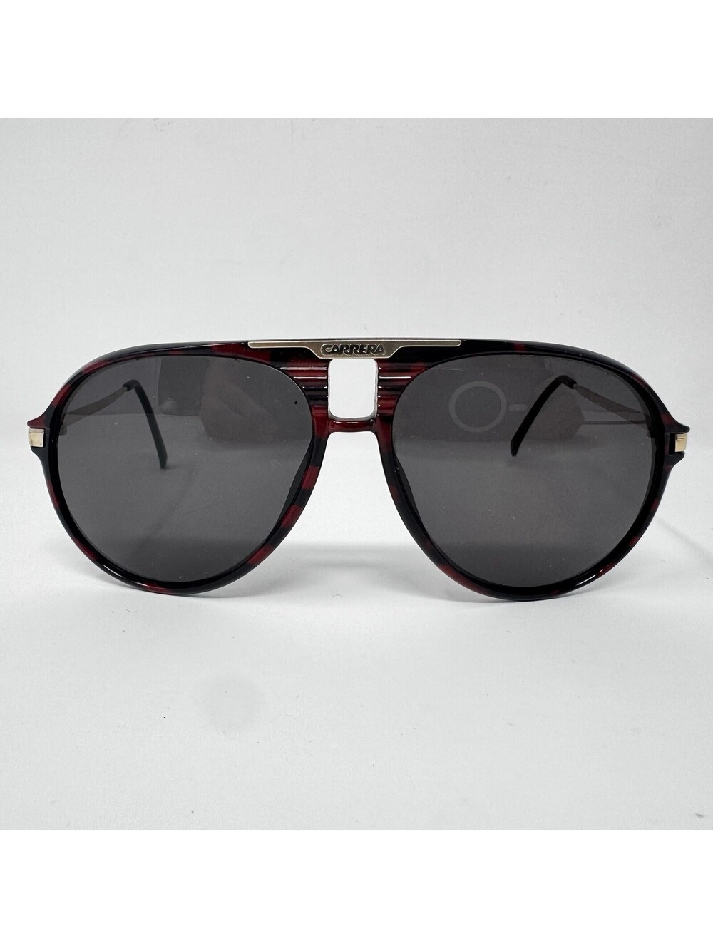 Vintage Carrera 5411 31 Root Wood Gold Aviator Sunglasses Germany 130